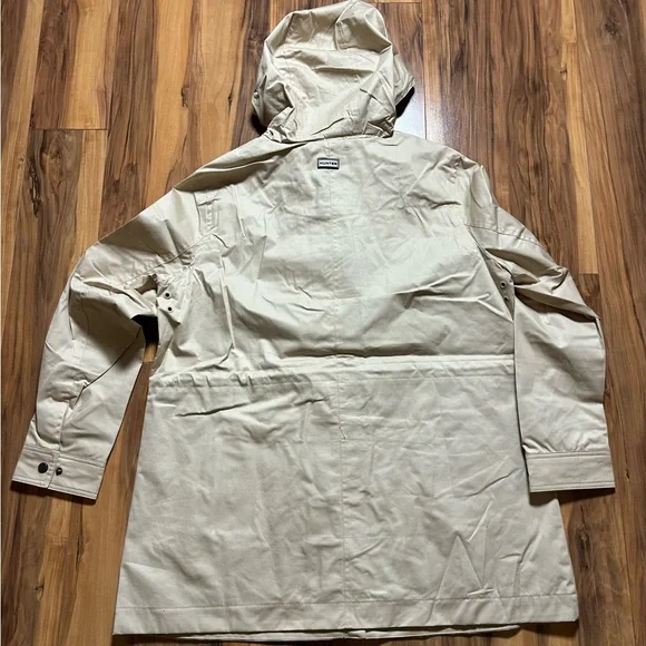 Hunter Women’s Almond/Tan Water Resistant Jacket with Hood, Size Large, New - Picture 9 of 11